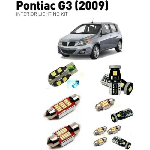 Led interior lights For pontiac g3 2009 4pc Led Lights For Cars lighting kit automotive bulbs Canbus