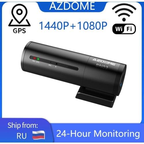 AZDOME Dash Cam BN03 1440P HD GPS Vehicle Drive Auto Video DVR 2K Smart Connect Android&IOS Wifi Car Camera Recorder 24H Parking