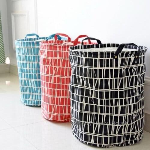 Japan and South Koreas Home Furnishing dirty clothes debris toys instoragebarrels printing cotton fabric beam dirty clothes bar