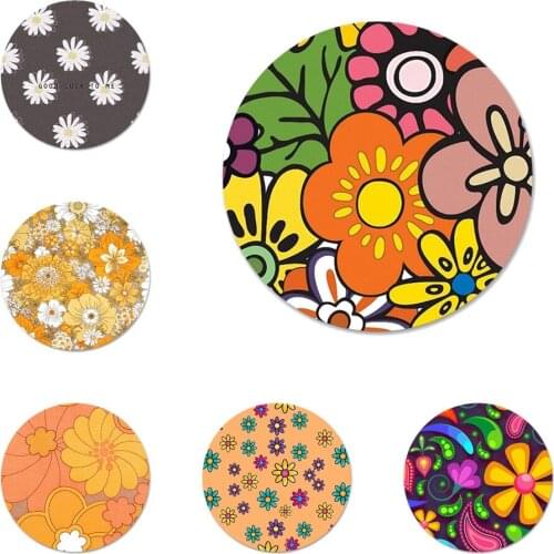 58mm Sun Flower Daisy Icons Pins Badge Decoration Brooches Metal Badges For Clothes Backpack Decoration
