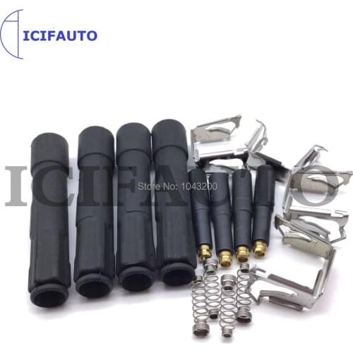 0986221011 Ignition Coil Repair Rubber Boot with Spring For Audi A4(1.8L) A6(2.7L) Allroad Vw Passat(1.8L) 058905105 , 058905101