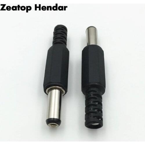 10Pcs 2.1 x 5.5 / 2.5 x 5.5 MM 9 /14 MM DC Male Power Plug Audio Outlet Socket Jack Plastic Cover For CCTV Cameras Connector
