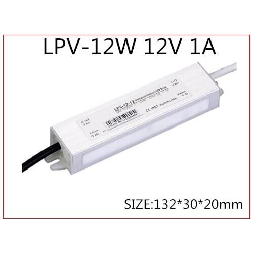 12W 12V 1A LED constant voltage waterproof switching power supply IP67 LPV-12-12