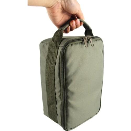 22.5x15.5x10cm Fishing Bag Portable Multiple Compartments Fishing Line Reel Storage Wear-resistant Handbag Polyester Fishing Bag