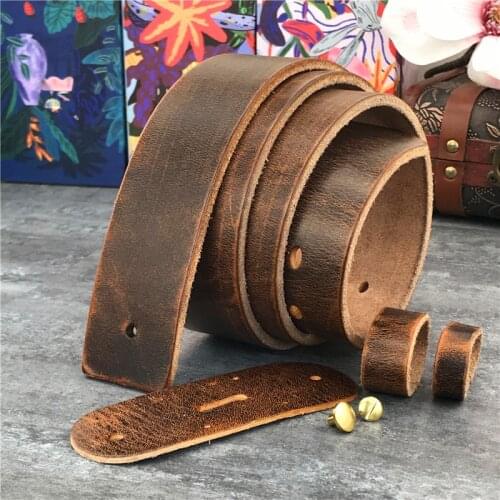 4.3CM Thick Retro Leather Belts Without Buckles Men Belt Ceinture Homme Mens Leather Belts Without Buckles Male Strap Wide SP08
