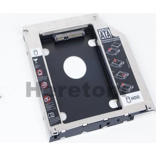 Heretom Aluminum Hard Drive Caddy Tray 2.5"/9.5mm 2nd SATA HDD SSD Kit for Apple Unibody MacBook
