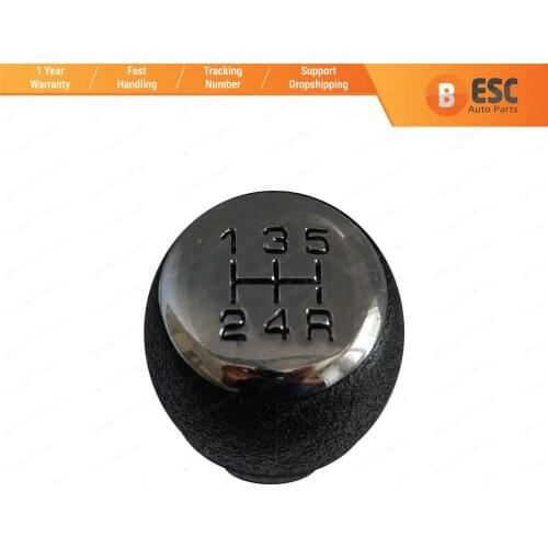 ESC ESP661 5-Speed Gear Shift Stick Knob 2403.T9 Black Chrome For Peugeot Partner Citroen Berlingo
