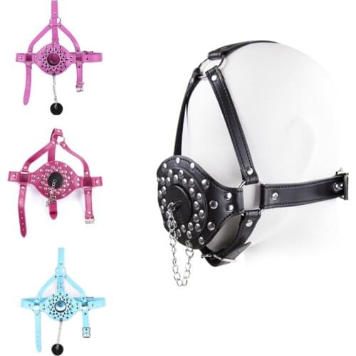 BDSM Breathable due O-Ring Ball Gags Mouth Gag Fetish Ball for women men Leather Oral Fixation Flirting Cosplay role Sex Toys