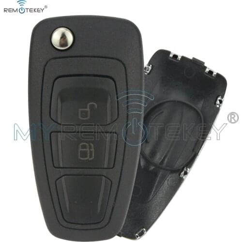 Remtekey Flip remote key case shell 2 button HU101 key blade EB3T-15K601-BA 5WK50165 for Ford Ranger 2011 2012 2013 2014 2015