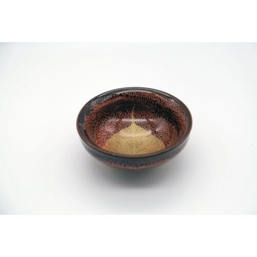 Wood Leaf Jianzhan Cup Ceramic Hat Cup Kungfu Tea Set Master Cup Female Tianmu Tea Cup Peacock