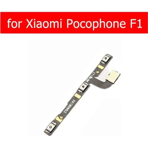 For Xiaomi Pocophone F1 Power Volume Side Key button Flex Cable for Xiaomi Poco F1 On Off Switch Flex Replacement Repair Parts