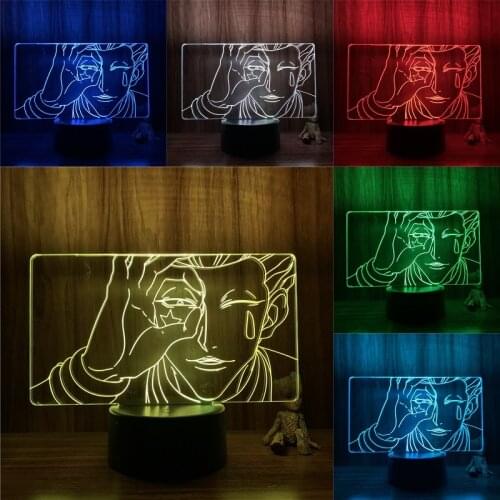 Hunter X Hunter Hisoka Cool Gesture 3D Lamp Action Figure LED NightLight 7 Colors Touch Table Decor Night Light Gift Model