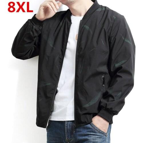 Mens Jackets Plus Size 5XL 8XL 6XL 7XL 2020 Mens New Casual Jacket High Quality Spring Regular Slim Jacket Coat Wholesale