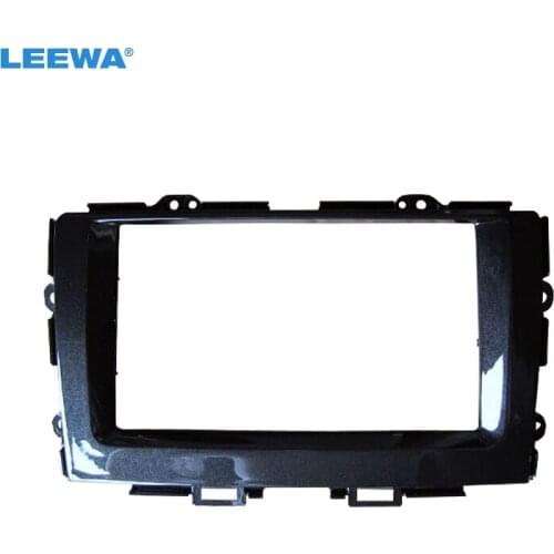 LEEWA Car 2DIN Refitting Radio Fascia Panel Frame For HONDA Crider 2013-2018 Stereo Dashboard Face Frame Installation Mount