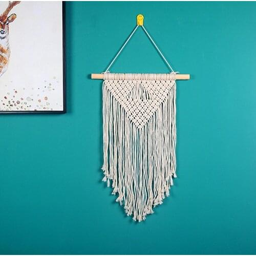 Macrame Handmade Bohemian Style Woven Tapestry Decoration Simple Home Living Room Pendant
