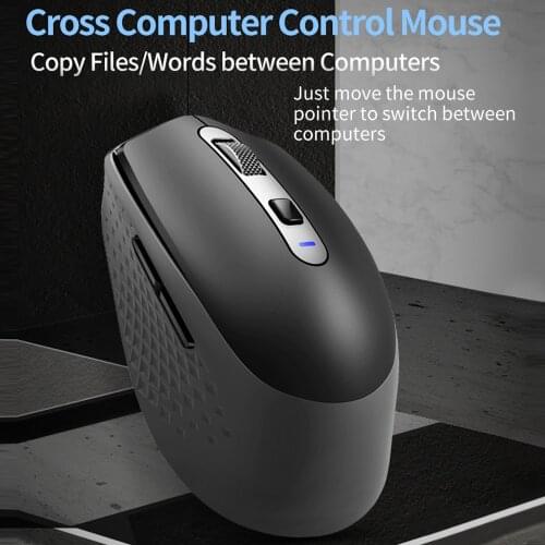 H200 2.4G Wireless Mouse Cross Computer Control Mice MX Master Self Defined Keys Metal Wheel Rechargeable Battery for Windows