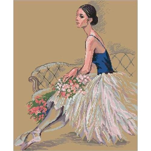 HOT Ballerina patterns Counted Cross Stitch 11CT 14CT DIY Chinese Cross Stitch Kits Embroidery Needlework Sets