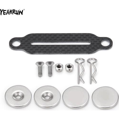 YEAHRUN Carbon Fiber Invisible RC Car Shell Column Body Post Mount For 1/10 Axial SCX10 90028 90027 RC Crawler Upgrade Parts