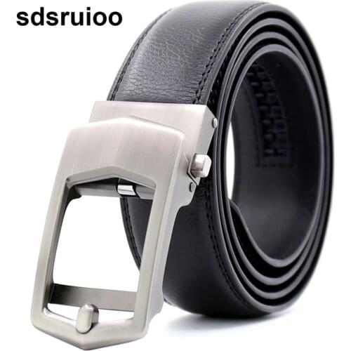 New Arrival Casual Mens Automatic Buckle Genuine Leather Luxury Belts Business Male Alloy Buckle Belts for Men Waist Belt