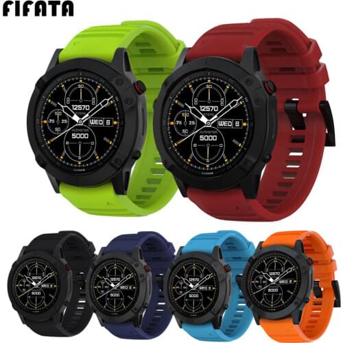 FIFATA Smart Watch Band Silicone Wrist Strap For Garmin Fenix 6X 6 6S 5S 5 5X 3 3HR 26mm 22mm 20mm Sports Wristband Accessories