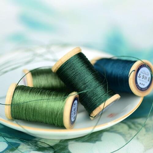 Hand-woven embroidery thread Tassels Line Roll Of 0.3mm polyamide fibre line 50M High strength 3 Strands Thread Blackish green