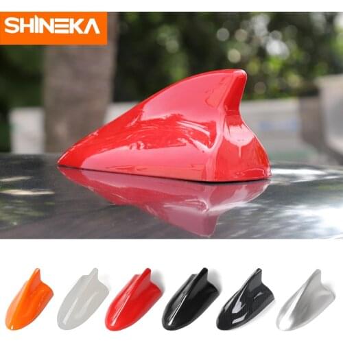 SHINEKA Aerials Cover Sticker For Dodge Challenger Car Modified Shark Antenna Decoration Cover Trim Sticker For Dodge Challenger