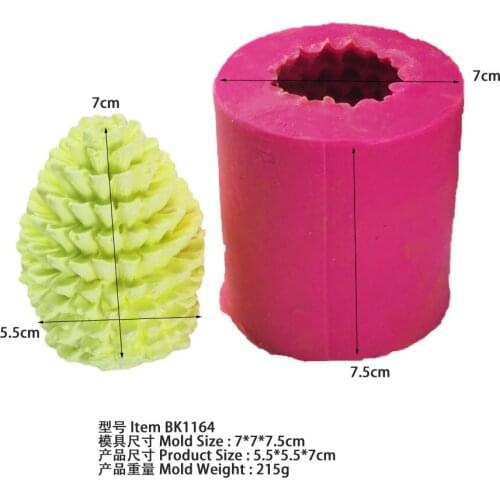 Korean ins style 3D pine cone bee candle silicone mold