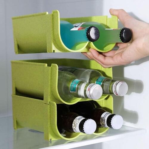 Stackable Household Beverage Storage Rack Beer Can Drink Holder Organizer Shelf Drink Storage Rack Refrigerator Food Container