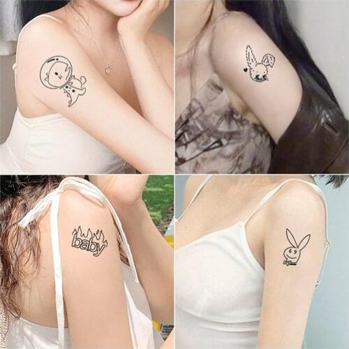 Waterproof Temporary Tattoo Sticker Juice Lasting Ink Tattoos Body Art Cartoon Animal Totem Flash Tatoo Fake Tatto for Men Women