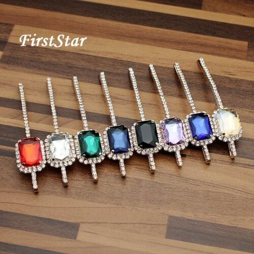 1 Pair FirstStar Luxury Purple Crystal Japanese Fashion Hair Clips Diamante Rhinestone Hair Barrette For Girls Women Accessories
