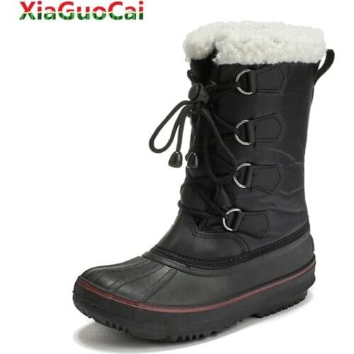 Winter Warm Boys Girls Snow Boots Waterproof Plush Thickening Cotton Shoes Soft Bottom Non-slip Kids Children High Quality Boot