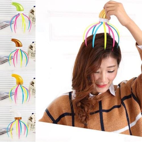 1Pcs Head Massager Neck Massage Octopus Scalp Stress Relax Spa Healing Plastic Health Care Tool Body Head Massage Beauty Tool