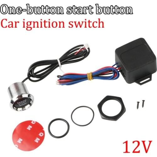 12V Red or Blue LED Car Keyless Engine Start Push Button Switch Ignition Starter Kit one-button Start Button Engine Start Button