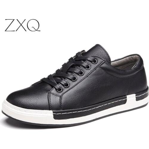 2019 Casual Shoes Men Fashion Handmade Vintage Shoes Luxury Brown Brand Male Shoes Leather Mens Leisure Shoes