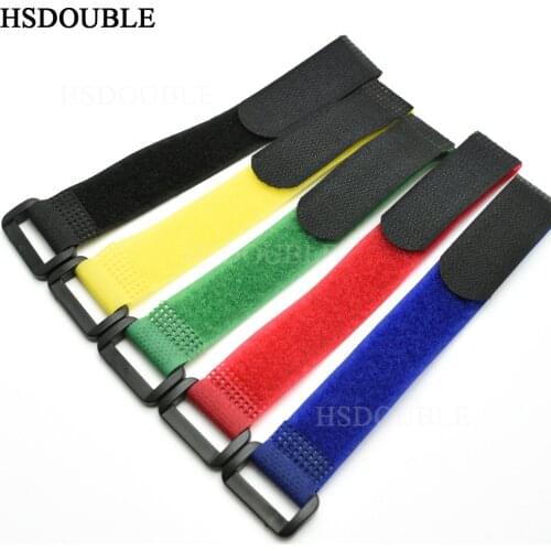 5pcs/pack Magic Tape Sticks cable ties model straps wire with battery stick buckle belt bundle tie hook&loop Fastener Tape