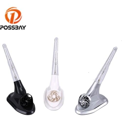 POSSBAY Red/Green/Purple LED Light Car Antennas Auto Wind Power LED Flash Warming Lamps Shark Fin Antenna Decoration