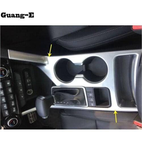 Car Styling Detector Trims ABS Chrome Center Console Cup Holder Gear Armrest Box Panel 1pcs For Kia Sportage KX5 2016 2017 2018