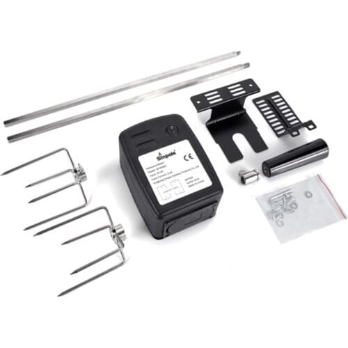 FREE SHIPPING DC baterry bbq support skewers and battery motor with supports,bbq grill long skewer with 2 forks(prongs)