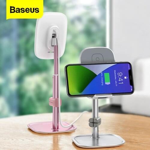 Baseus Qi Wireless Charger 15W Fast Charging Charger Universal Tablet Phone Holder Desk Stand For iPhone 12 Pro Xiaomi Samsung