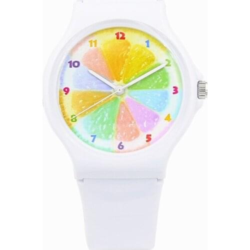 New Fashion Lovely Simple Women Girls Water Resistant Watch Waterproof Transparent Candy Orange Jelly Watch For Children