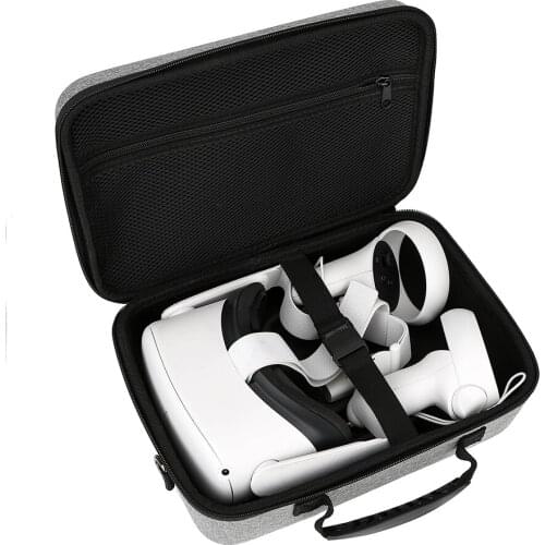 Oculus Quest 2 Case VR Headset Controllers Battery Elite Strap Hard Travel Bag Carrying Case for Oculus Quest 2 Accessories