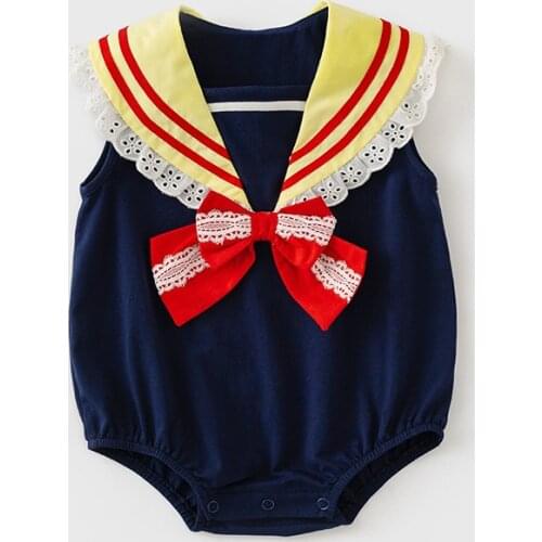 Childrens clothing baby one-piece baby triangle romper summer thin section romper college style newborn bag fart clothing