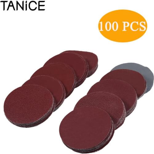 TANiCE 100 Pcs Sanding Disc 3" 75mm Sander Sanding Discs Pads 80 - 3000 Grit Hook & Loop Sandpaper For Cleaning And Polishing