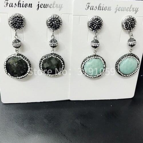 Long style European and American simple and fresh style girl earrings polychromatic optional