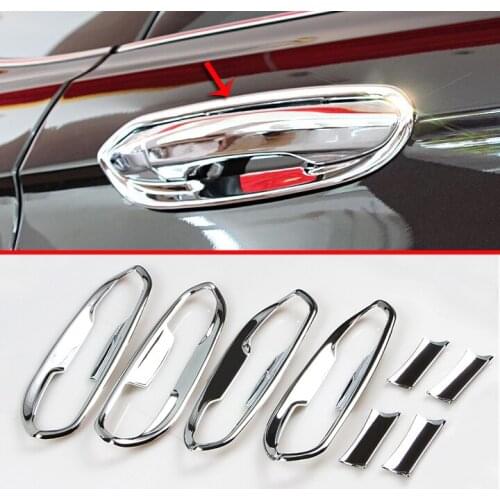 For Ford Edge 2016 2017 ABS Chrome Door Handle Bowl Cover Cup Trim Molding Garnish