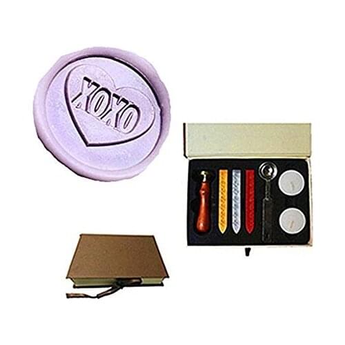 MDLG Vintage XOXO Love heart Custom Picture Logo Wedding Invitation Wax Seal Sealing Stamp Sticks Spoon Gift Box Set Kit