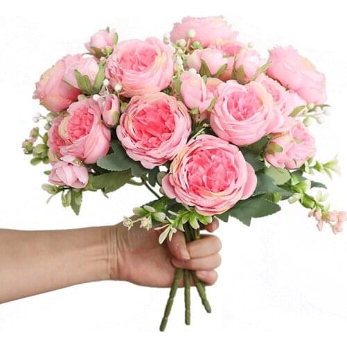 Artificial Persian Roes Wedding Photo Simulation Flowers Bride Bouquet For Weddings Dried Fake Rose Flowers Home Decor Flower