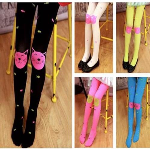 Girls Tights Bearded Girl Fashion Knitted Stocking Baby Pantyhose 3-8 years