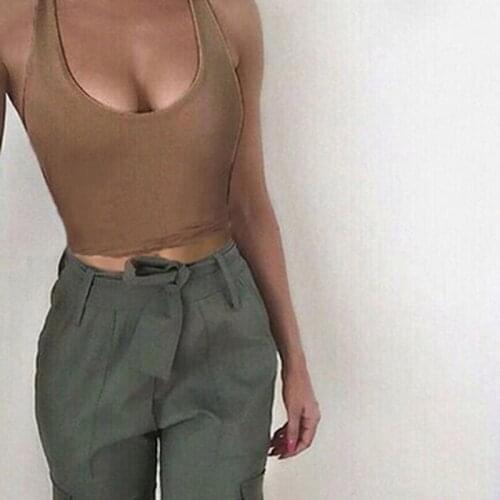 Womens Tank Tops Sexy Casual Slim Sleeveless 2021 Solid Crop Top For Ladies Fitness Vest Camis Women Clothing Summer Tops