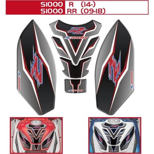 Motorcycle 3D Gas Fuel Tank Pad Protective Stickers For S1000R 2009-2018 S1000R 2014-2020 Fishbone Protector Cover Decals